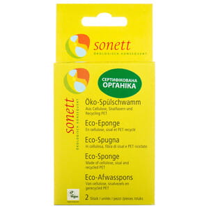 Эко-губка кухонная SONETT (Сонет) для мытья посуды 2 шт