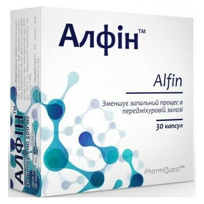 Алфін капсули по 500 мг для зменшення запального процесу в предміхуровій залозі 3 блістери по 10 шт