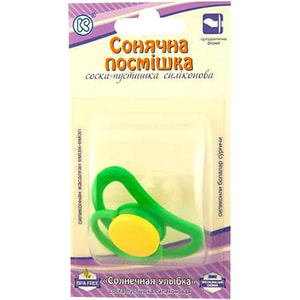 Соска-пустушка силіконова FLOWERS OF LIFE (Фловерс оф лайф) Сонячна посмішка ортодонтична