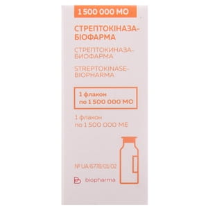 Стрептокиназа-Биофарма лиофил. д/р-ра д/инф. 1,5млн.МЕ фл. №1