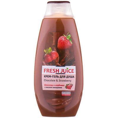 Крем-гель для душа FRESH JUICE (Фреш Джус) Chocolate & Strawberry Шоколад и клубника 400 мл