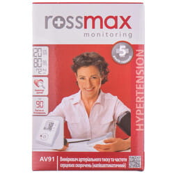 Вимірювач (тонометр) артеріального тиску Rossmax (Росмакс) модель AV91 напівавтоматичний