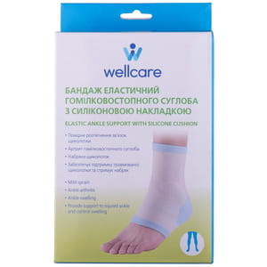 Бандаж для гомілковостопного суглобу WellCare (ВеллКеа) модель 62024 еластичний з силіконовою накладкою розмір L