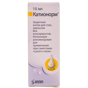 Катіонорм краплі очні емульсія при симптомах сухого ока флакон 10 мл