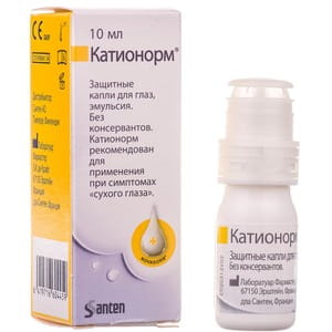 Катіонорм краплі очні емульсія при симптомах сухого ока флакон 10 мл