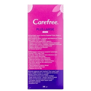 Прокладки щоденні Carefree (Кефрі) Plus Large Fresh (Плюс ладж фреш) 36 шт