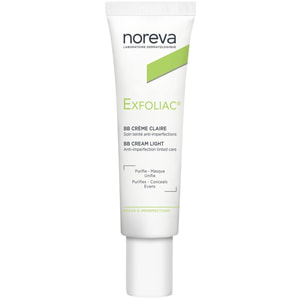 Крем для лица NOREVA (Норева) Exfoliac (Эксфолиак) BB тонирующий бежевый тон для коррекции недостатнов жирной и проблемной кожи 30 мл
