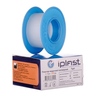 Пластырь медицинский Iplast (Ай Пласт) на полимерной основе прозрачный гипоаллергенный размер 2,5 см x 500 см 1 шт