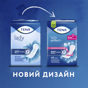 Прокладки урологические TENA (Тена) Lady Maxi InstaDry (Леди Макси Инстдрай) для женщин 6 шт