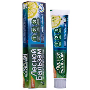 Зубная паста Лесной бальзам профилактическая Тройной эффект с соком лимона на отваре трав 130 мл