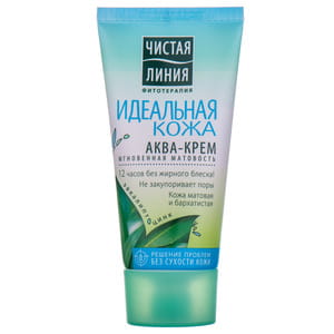 Аква-крем для лица ЧИСТАЯ ЛИНИЯ Фитотерапия Мгновенная матовость Идеальная кожа 50 мл