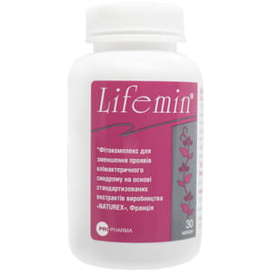 Капсули для профілактики порушень жіночих циклічних процесів Лайфемін флакон 30 шт