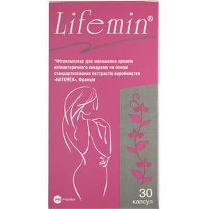 Капсули для профілактики порушень жіночих циклічних процесів Лайфемін флакон 30 шт