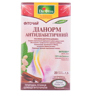 Фиточай ДОКТОР ФИТО Дианорм антидиабетический в фильтр-пакетах по 1,5 г 20 шт