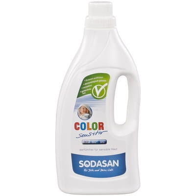Средство для стирки SODASAN (Содасан) жидкое органическое Color-sensitiv для чувствительной кожи, детского белья, для белых и цветных вещей 1,5 л
