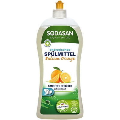 Бальзам-концентрат для миття посуду SODASAN (Содсан) рідкий органічний Апельсин 1 л