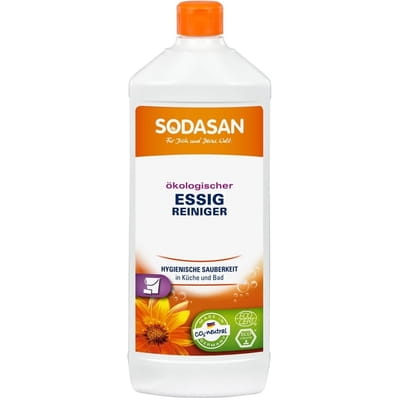 Засіб миючий SODASAN (Содсан) оцтовий органічний для видалення вапняного нальоту, слідів води, мила у ванні або кухні 1 л