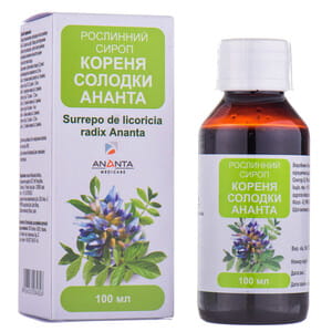 Сироп корня солодки Ананта для смягчения кашля флакон 100 мл