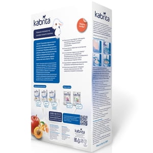 Каша молочная детская KABRITA (Кабрита) на основе козьего молока Гречневая с яблоком и абрикосом для детей с 5-ти месяцев 180 г