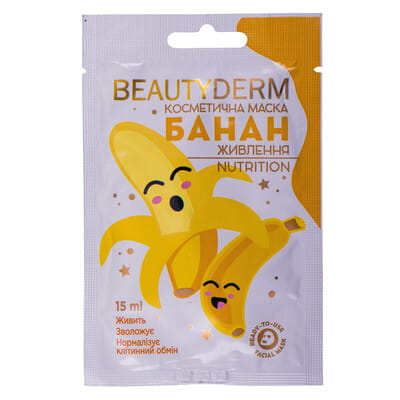 Маска для лица Beauty Derm (Бьюти дерм) косметическая Банан питание 15 мл