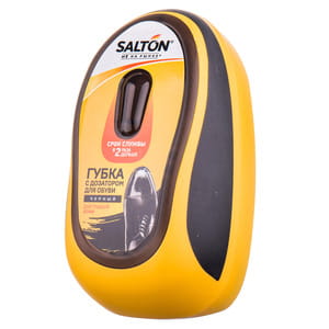Губка с дозатором SALTON (Салтон) для обуви из гладкой кожи черная