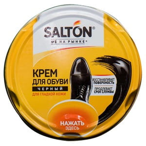 Крем для обуви SALTON (Салтон) цвет черный в банке 50 мл