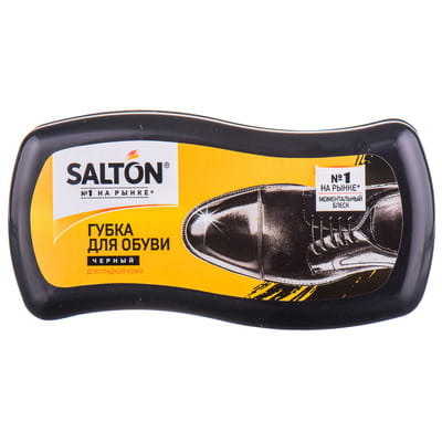 Губка волна SALTON (Салтон) для обуви из гладкой кожи черная