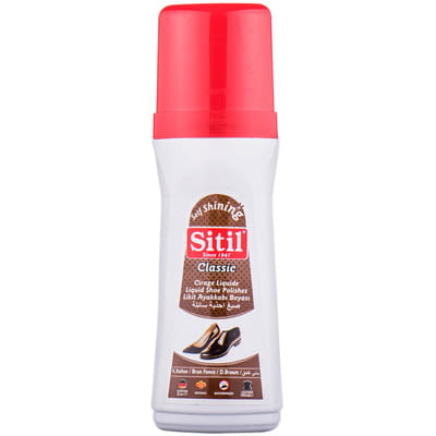 Краска для обуви SITIL (Ситил) жидкая темно-коричневая на водной основе 80 мл