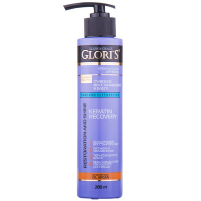 Крем-бальзам для волос GLORIS (Глорис) Keratin Recovery 200 мл