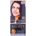 Крем-краска для волос GLORIS (Глорис) цвет 3.6 Баклажановый на 2 применения: крем-краска 25 мл + окислитель 25 мл + шампунь 15 мл + маска 15 мл