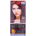 Крем-краска для волос GLORIS (Глорис) цвет 4.3 Дикая вишня на 2 применения: крем-краска 25 мл + окислитель 25 мл + шампунь 15 мл + маска 15 мл