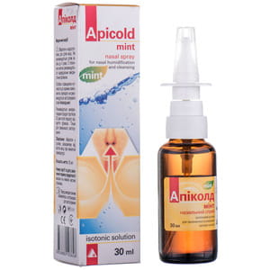 Апіколд Минт спрей назальний ізотонічний розчин для очищення та зволоження носу флакон 30 мл