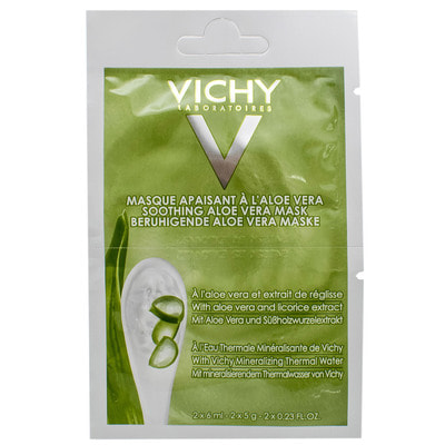 Маска для лица VICHY (Виши) успокаивающая с алоэ для сухой и склонной к сухости кожи лица по 6 мл 2 шт