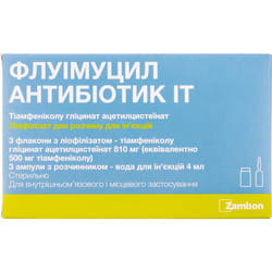 Флуимуцил-антибиотик 500мг фл+раст.амп.4мл №3