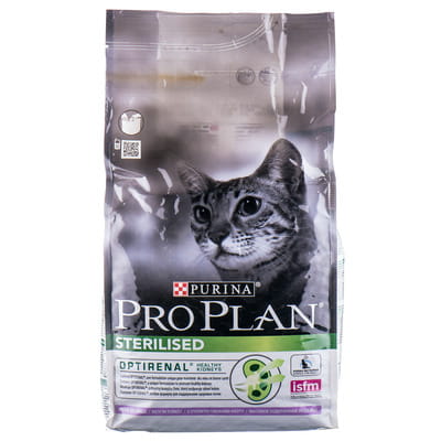 Корм сухой для стерилизованных котов PURINA (Пурина) Pro Plan с индейкой 1,5 кг