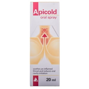Апиколд спрей оральный уменьшает раздражение и успокаивает воспаленное горло флакон 20 мл