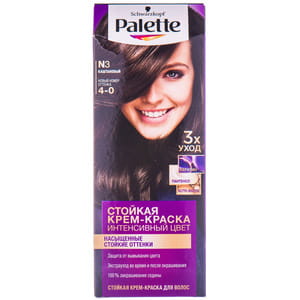 Крем-краска для волос PALETTE (Палет) цвет N-3 (4-0) Каштановый