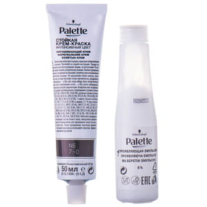 Крем-краска для волос PALETTE (Палет) цвет N-6 (7-0) Средне-русый