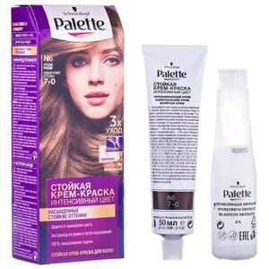 Крем-краска для волос PALETTE (Палет) цвет N-6 (7-0) Средне-русый