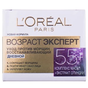 Крем для лица L’OREAL Paris (Лореаль Париж) Возраст эксперт против морщин 55+ дневной 50 мл