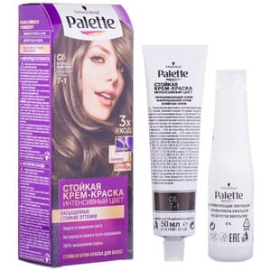 Крем-краска для волос PALETTE (Палет) цвет C6 (7-1) Холодный средне-русый