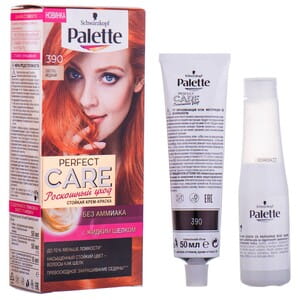 Крем-краска для волос PALETTE (Палет) Perfect Care цвет 390 Светло-медный