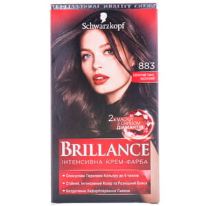 Крем-краска для волос BRILLANCE (Брилианс) цвет 883 Элегантный темно-каштановый
