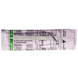 Лезвие для скальпеля одноразовое стерильное размер 22 Medicare 1 шт
