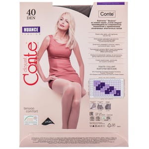 Колготки женские CONTE Elegant (Конте элегант) NUANCE 40 den, размер 2, цвет Shade