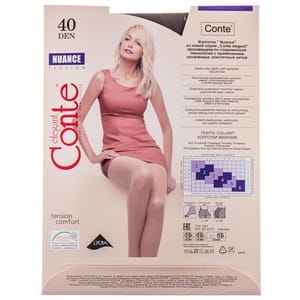 Колготки женские CONTE Elegant (Конте элегант) NUANCE 40 den, размер 3, цвет Shade