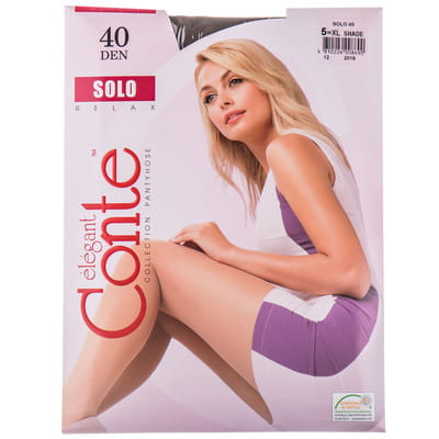 Колготки жіночі CONTE Elegant (Конте елегант) SOLO 40 den, розмір 5, колір Shade