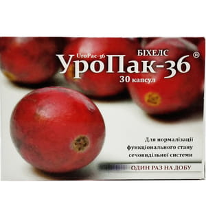 Капсулы для лечения заболеваний мочеполовой системы Уропак-36 3 блистера по 10 шт