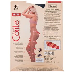 Колготки жіночі CONTE Elegant (Конте елегант) ACTIVE 40 den, розмір 4, колір Nero