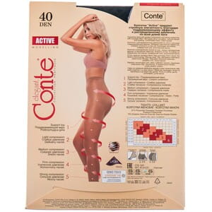 Колготки жіночі CONTE Elegant (Конте елегант) ACTIVE 40 den, розмір 5, колір Nero